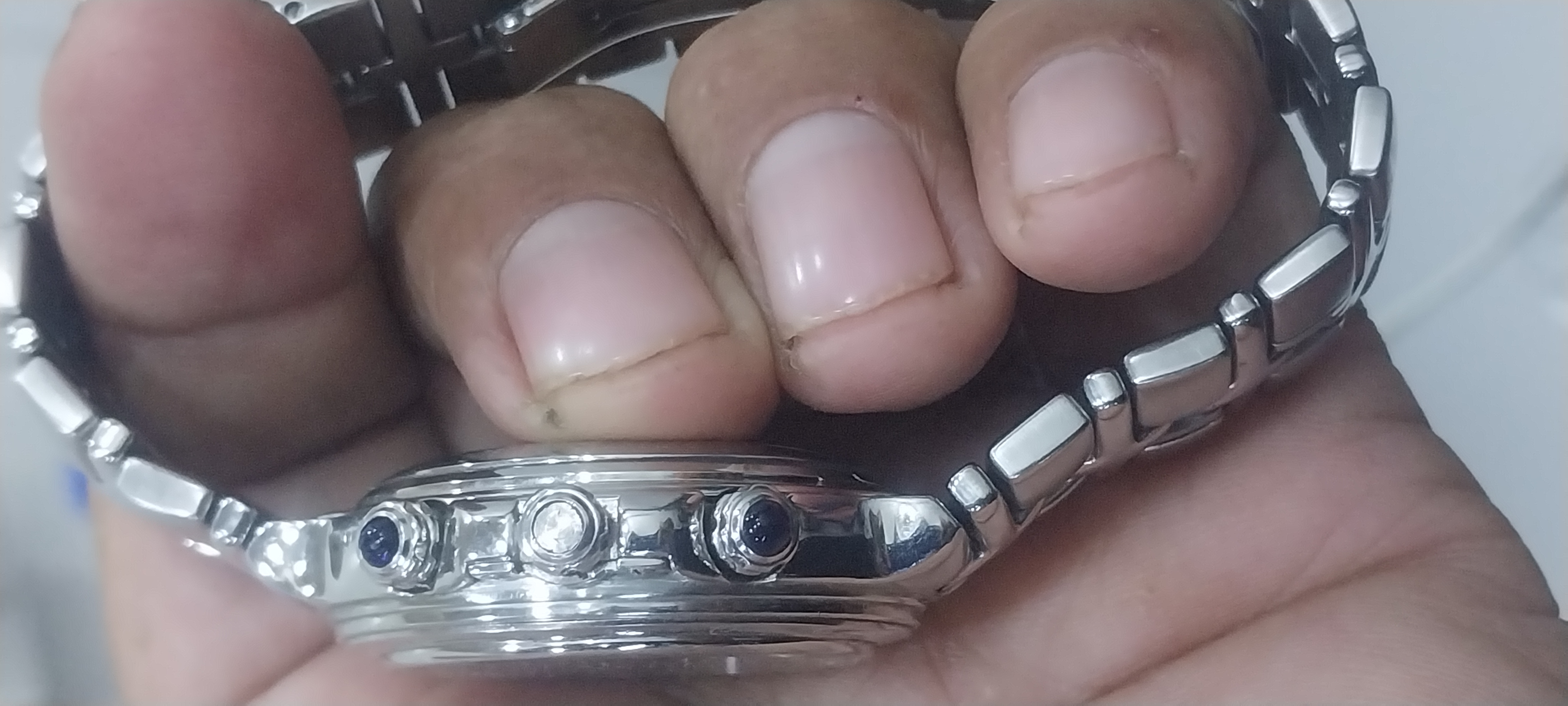 Raymond wheel automatic chronograph back view